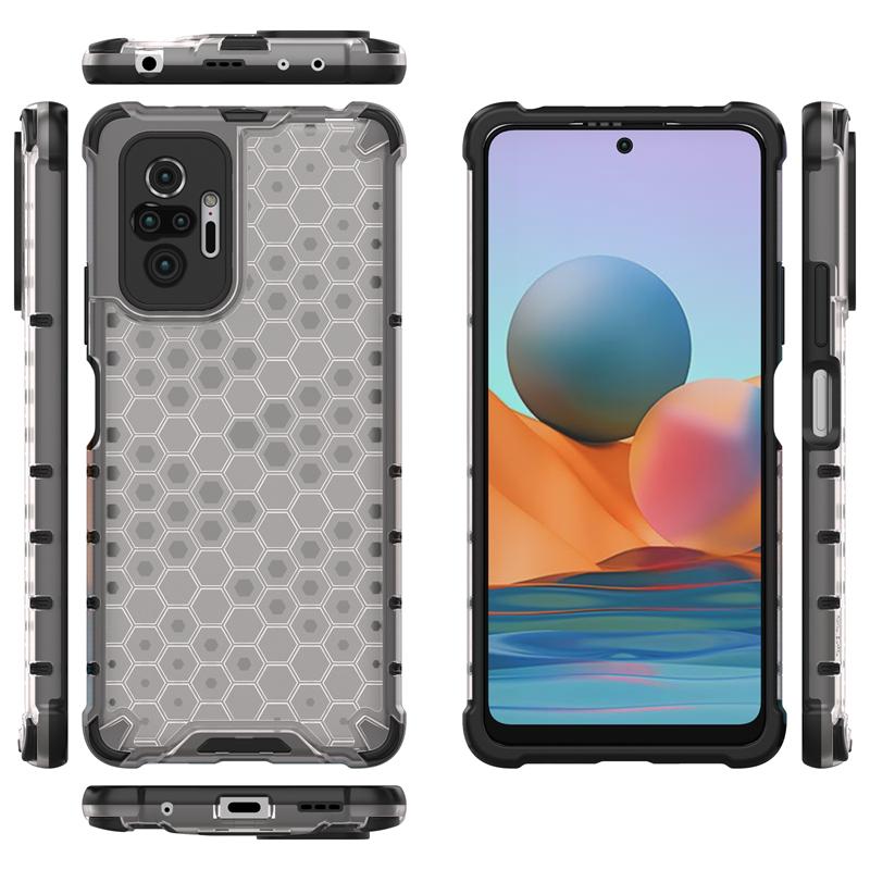 Shockproof Transparent Case For Redmi Note 10 Pro Honeycomb Armor Case For Redmi Note 10 Pro Case Cover For Redmi Note 10 Pro