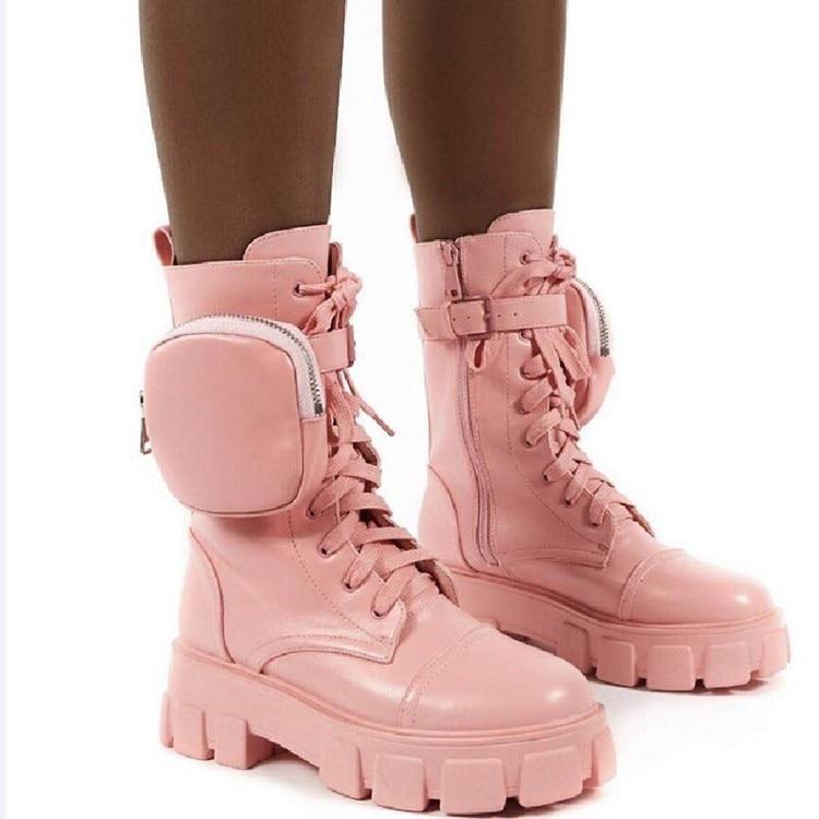 pink army boots