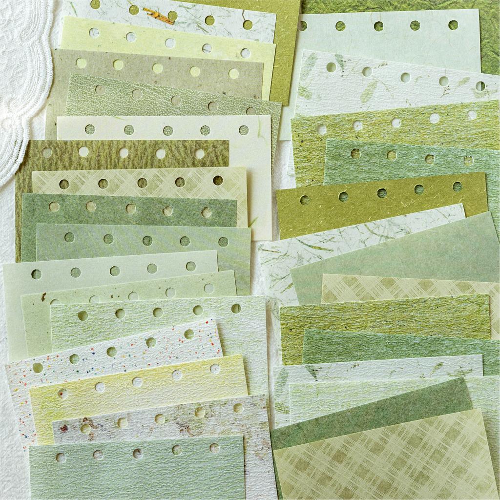 6style 50sheets light retro two materials non-stick material paper DIY handmade material scrapbook background collage decoration
