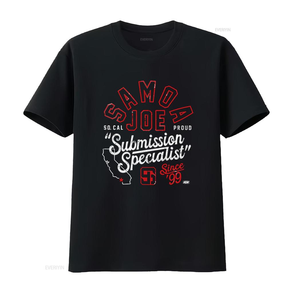 Samoa Joe Submission Specialist T-Shirt AEW Offiziell So Cal Stolz Seit 99 Vintage Gewaschen Atmungsaktives Oberteil Für Den Alltag