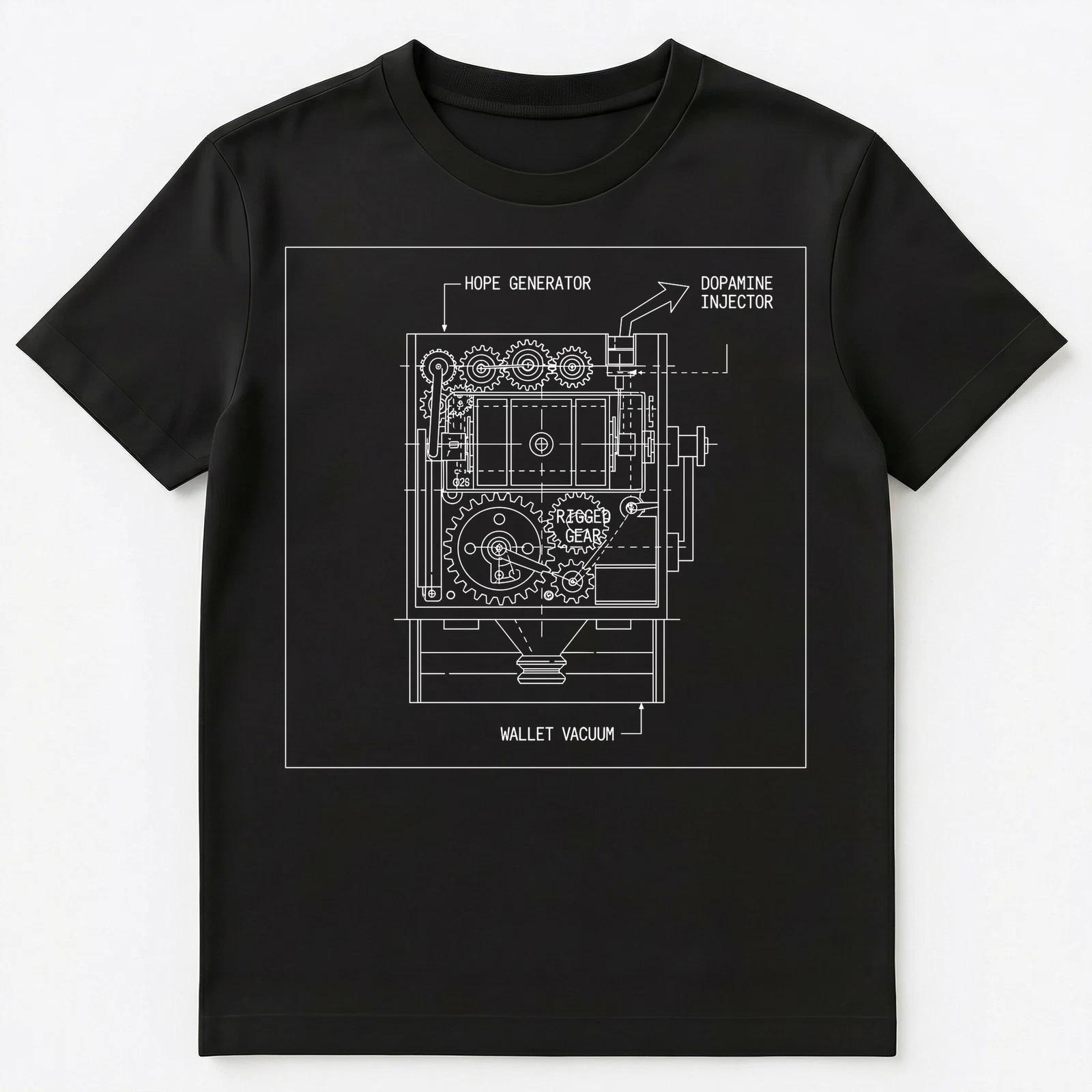 

Gambler Slot Cynic Rigged Dopamine Machine Humor Unisex T-Shirt 2XL