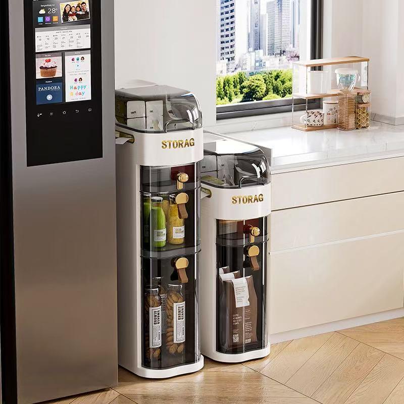 Upgraded 18CM Narrow Gap Side Cabinet for Living Room, Bathroom, or Toilet Storage.