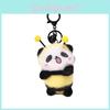 Soft Plush Keychain With Bee And Panda Characters For Kids Gift And Bag Decoration