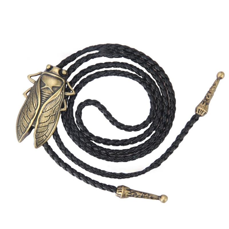 Country Style Bolo Tie Rodeo Cowboy Cicada Necktie Necklace Costume Accessory