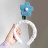 Luxurious Knitted Bow Plush Headband for Autumn/Winter - Face Washing Hair Accessory and Clip