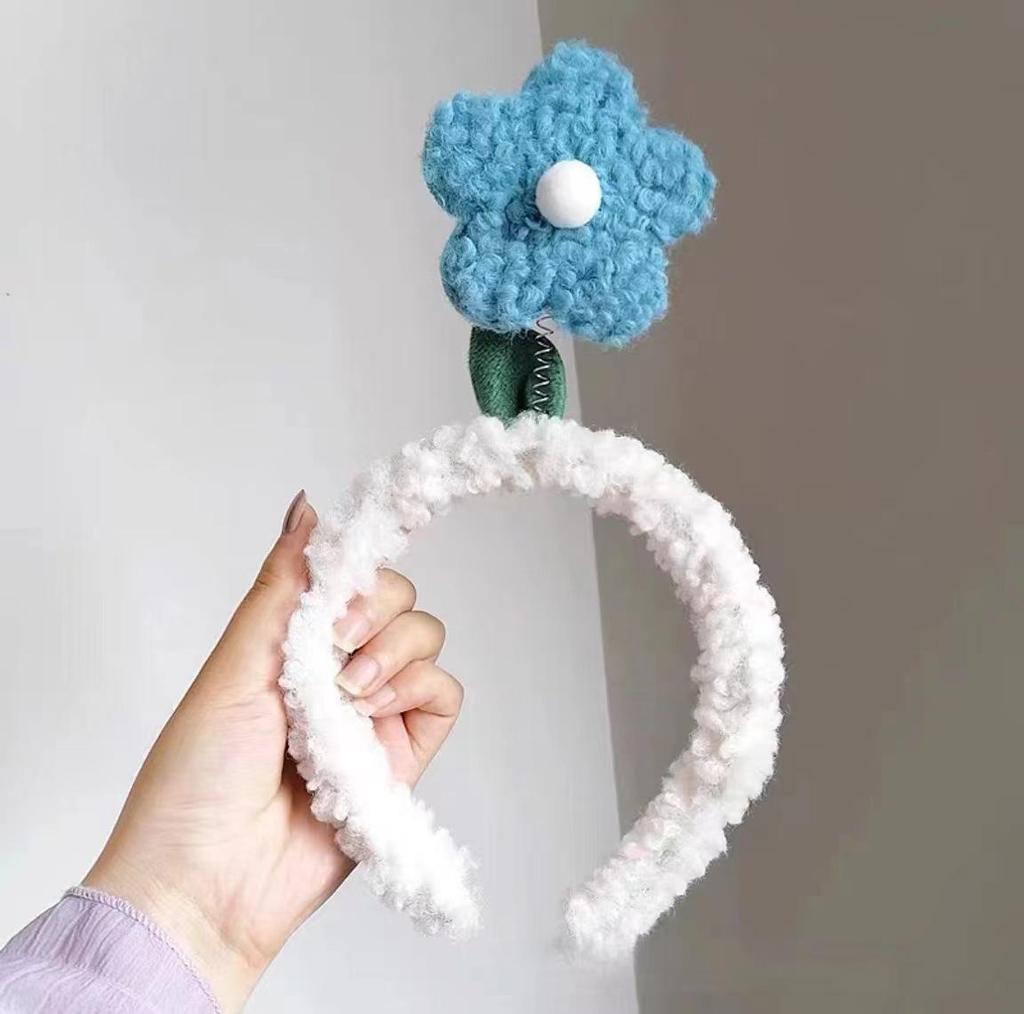 Luxurious Knitted Bow Plush Headband for Autumn/Winter - Face Washing Hair Accessory and Clip