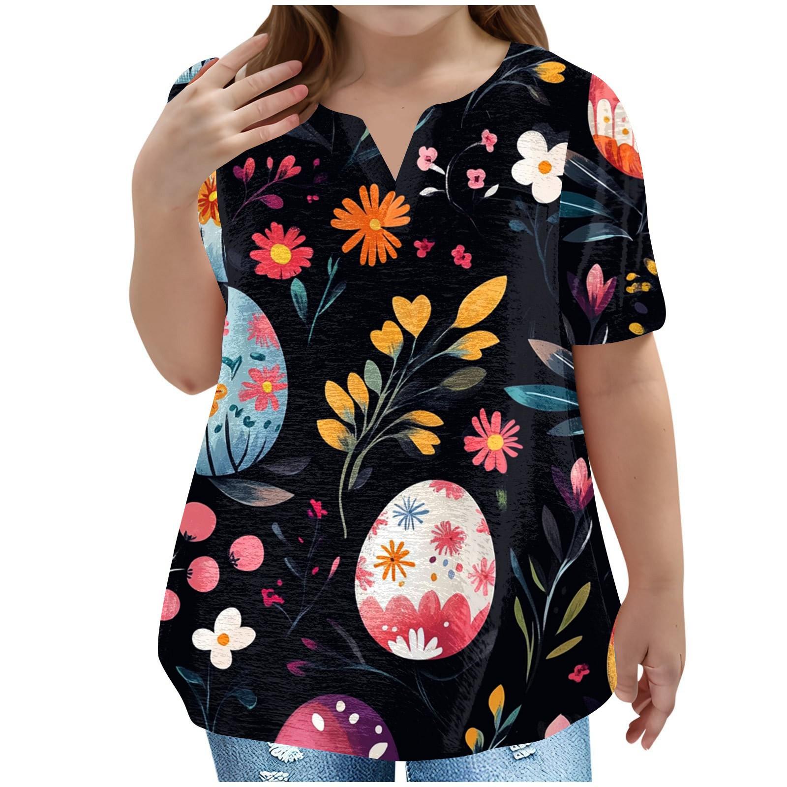 

Детская пасхальная футболка, повседневная мода, топ с V-образным вырезом, короткими рукавами и карманами 110 розовый