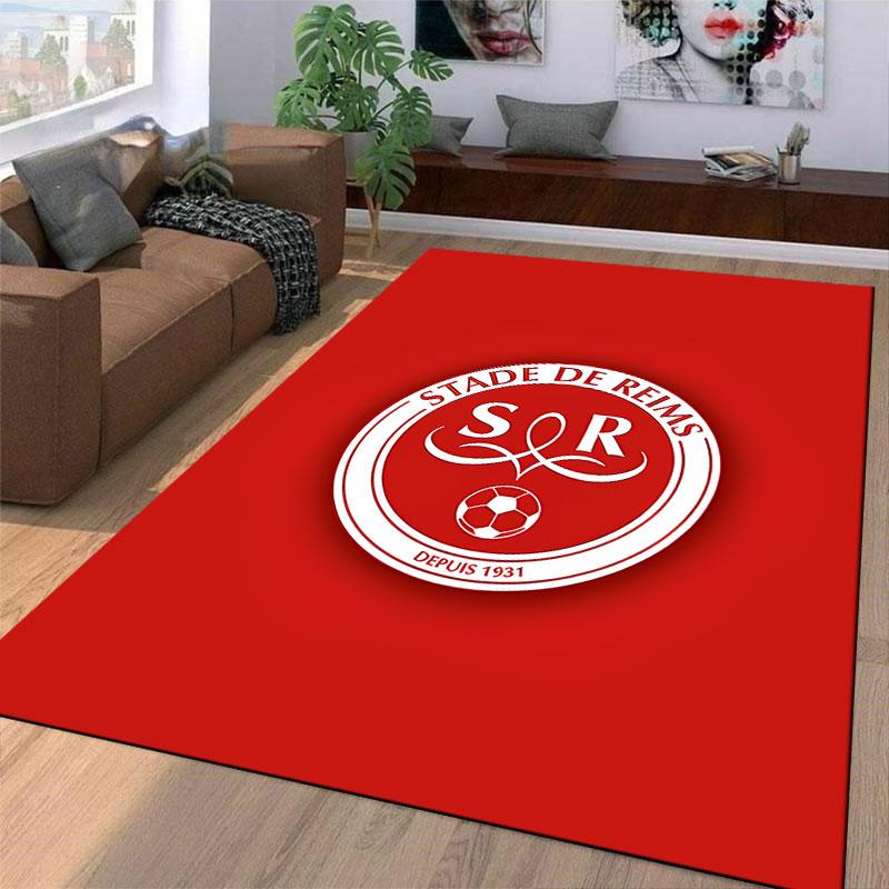 Stade de Reims Logo Carpet suitable as a non-slip mat for the living room or bedroom sofa