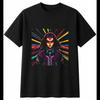 Heather Neon Glow Nature Mens T-Shirt Black 100% Cotton Plant Printed Garden