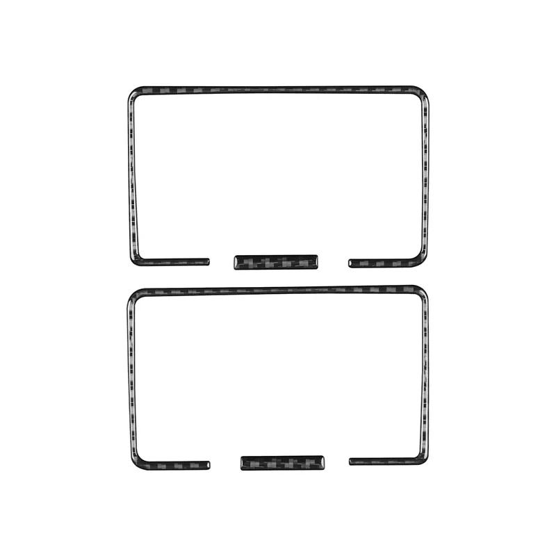 Carbon Fiber Car Accessories Vanity Makeup Mirror Panel Frame Modified Interior Cover Sticker Trim For Ford Focus MK3 2012-2018