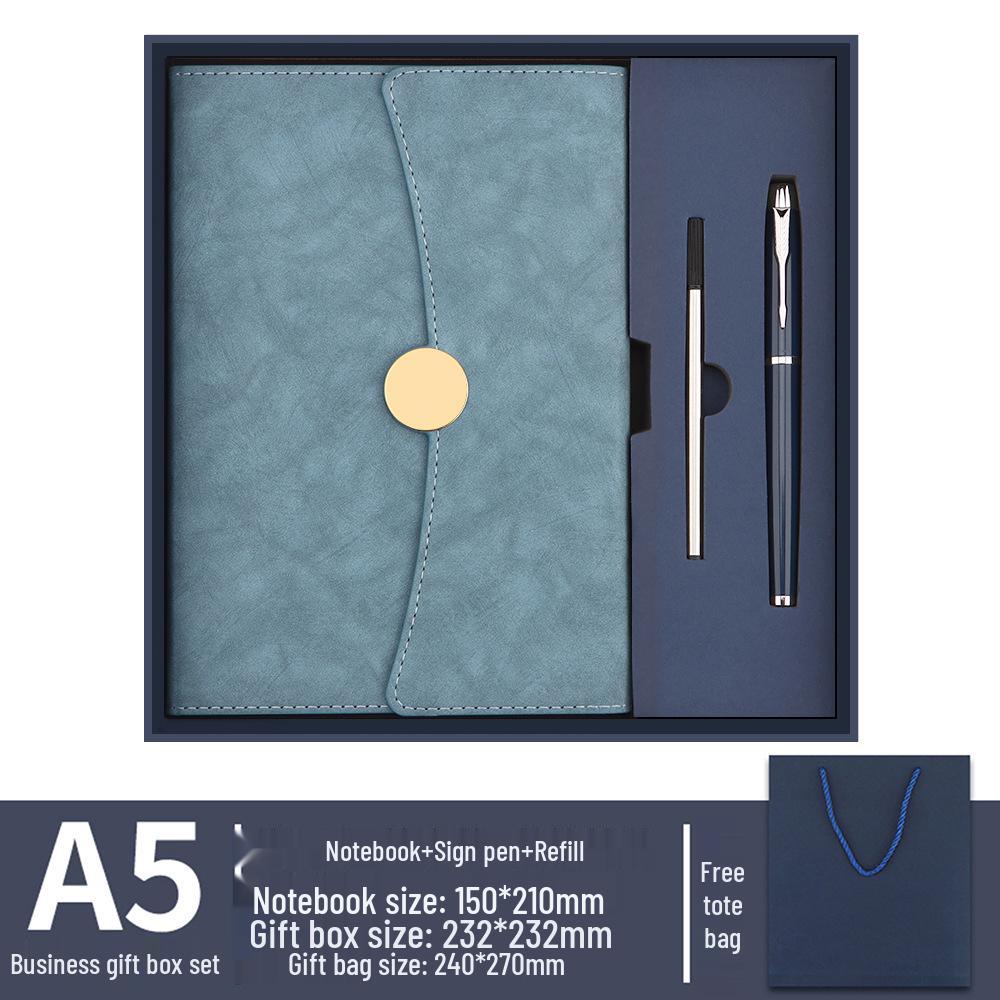 High-Grade Three-Fold Diary Notebook Gift Set with Custom Logo Printing