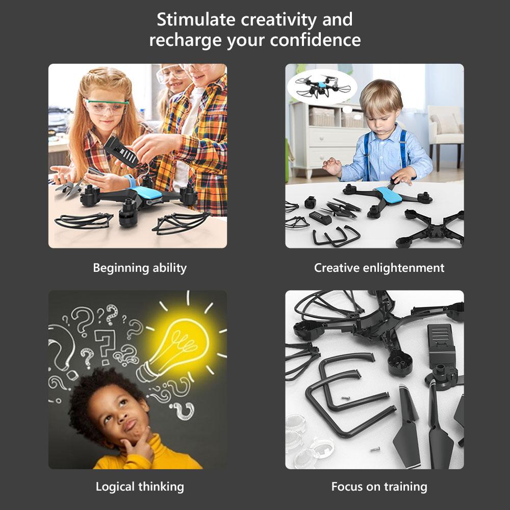 non-toxic JJRC H108 DIY Teaching Assembly Mini Drone Interactive Training Fixed Altitude Aerial Pography Remote Control Aircraft Dron