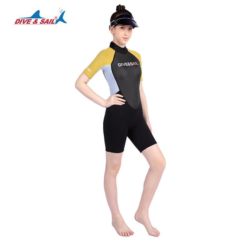 2.5mm Neoprene Wetsuit Kids Youth Snorkeling Surfing Swimming Warm Short Sleeve Full Body Suit