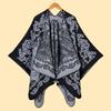 Women's scarf shawl retro jacquard thickened imitation cashmere split warm shawl cape autumn and winter models