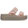 Crocs Lightweight Breathable Non-Slip Slide Sandals Women Footwear Pink Brown 207431-6RL