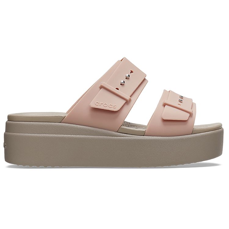 Crocs Lightweight Breathable Non-Slip Slide Sandals Women Footwear Pink Brown 207431-6RL