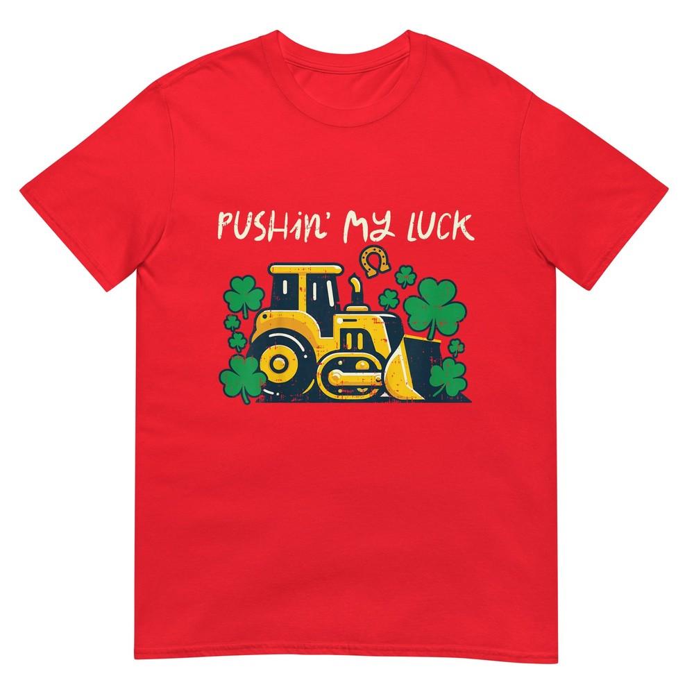 Kids St Patricks Day Bulldozer Saint Paddys Construction Boys Kid TShirt S