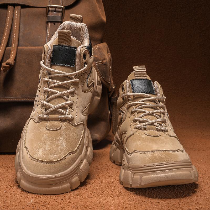 2025 Winter Men's Shoes Outdoor Casual High-top Shoes Men's Daily Platform Shoes Men's Warm Boots