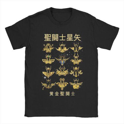 Knights Of The Zodiac Japanese Anime T Shirts 100% Cotton  T-Shirt Crewneck Saints Seiya Tee Shirt Short Sleeve Clothes Birthday