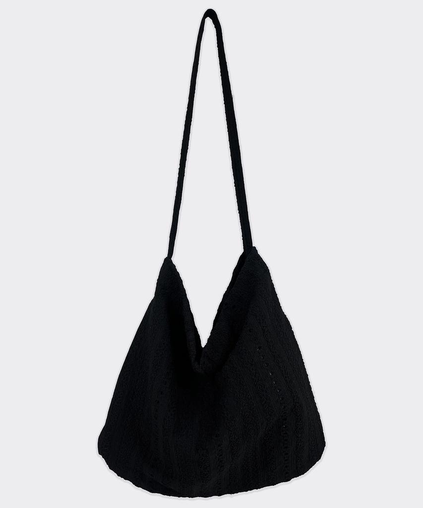Aox Lace Shoulder Bag Black