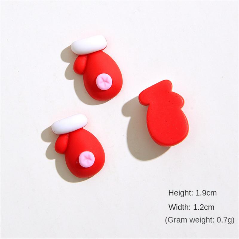 2025 New Cute Mini Cartoon Christmas Series Resin Figurine Crafts Flatback Cabochon Ornament Jewelry Making Hairwear Accessorie