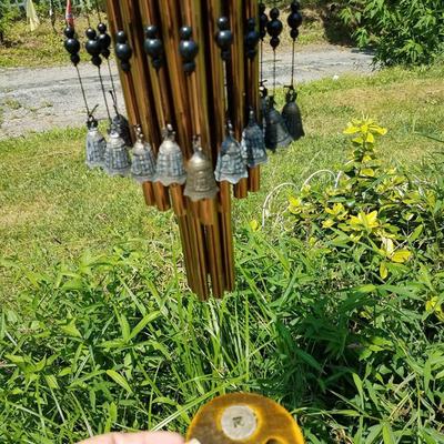 Metalowy Dzwonek Wietrzny Z Miedzianym Dzwonkiem Do Użytku Zewnętrznego i Wewnętrznego Duże Dzwonki Wietrzne Do Dekoracji Podwórka Tarasu Ogrodu Tarasu 80 cm
