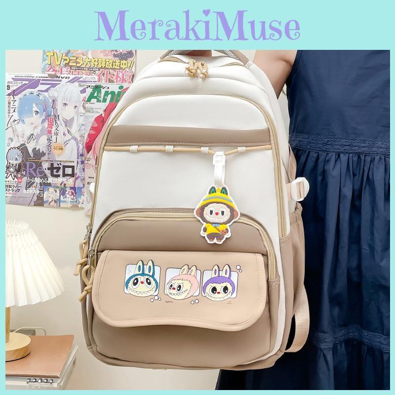 College Cute Style Cartoon Printed Student Backpack  For Use Daily