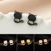 Boucles d'oreilles Puces Mignonnes Chaton Dessin Animé en Acier Inoxydable Coréen pour Filles