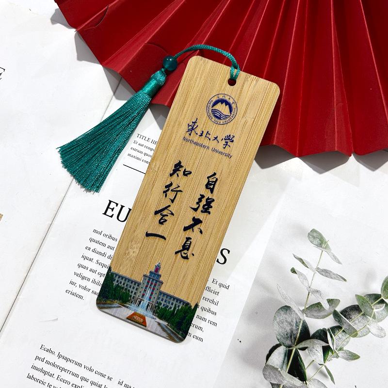 Hand-painted Chinese Style Bamboo Bookmarks - Colorful Wooden Gift for Friends