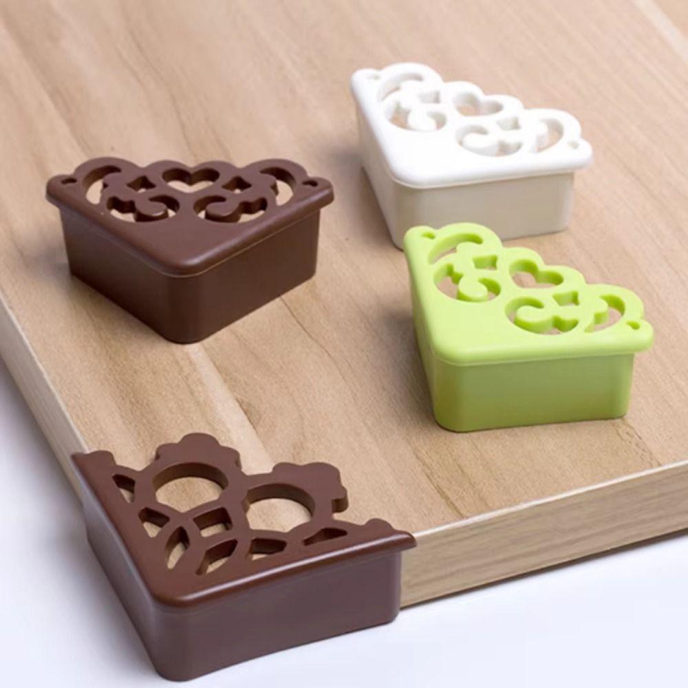 8Pcs Hollow Out Table Corner Guard Soft Furniture Bumper Edge Guard Cover Children Safety