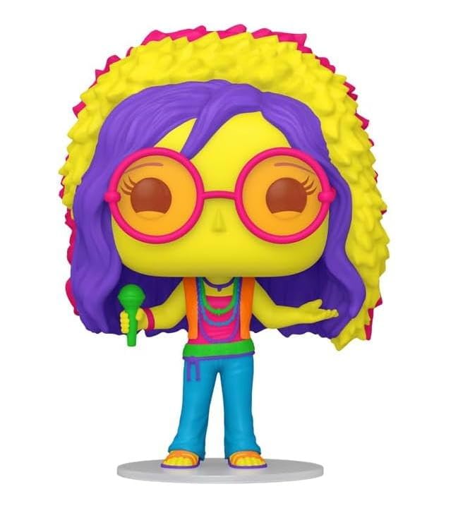 Janis Joplin Funko Rocks Vinylfigur Leksak (Svart ljus) Pop!