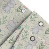 Adorable Hippo Family Shower Curtain Neutral Colors With Greenery Flowers For Bathroom Decorations Set Inclusive