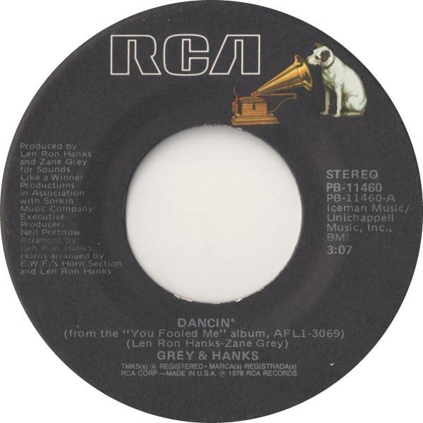 

7inch Record GREY & HANKS - Dancin PB11460 RCA 1978 US Dance & Electronica Used