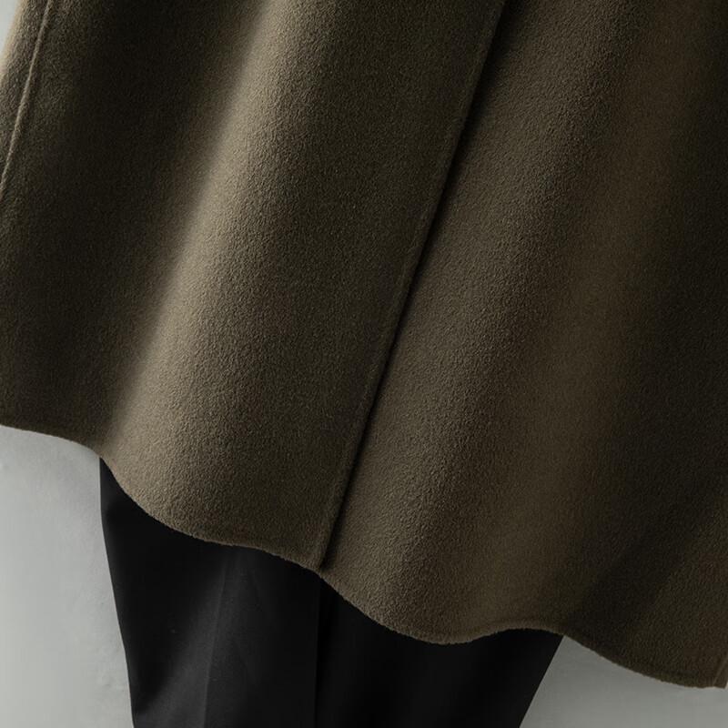 Fanzhen Women's 2024 A/W 100% Wool Mid-Length Overcoat