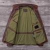 Chinese Size Vintage Red Brown Men Leather Jacket M65 Hunting Flight Jacket Genuine Cowhide Coat Autumn