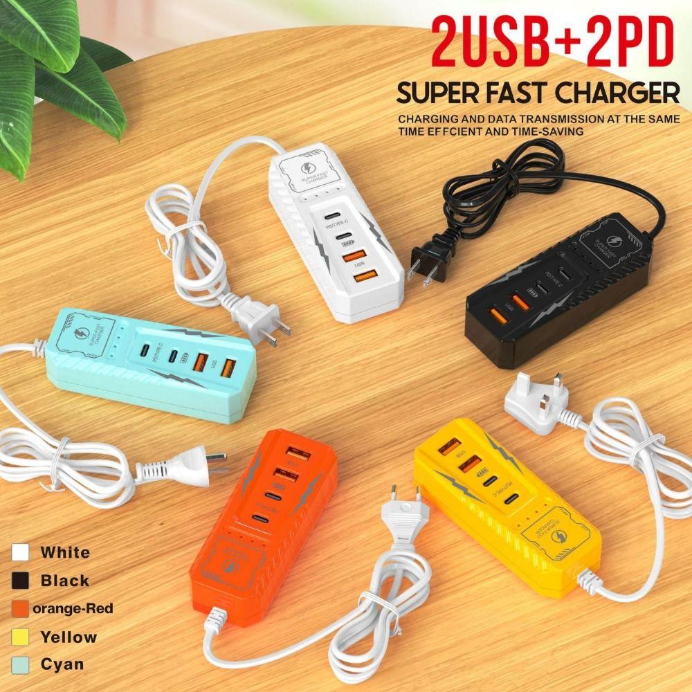 4 Ports USB Charger Socket Multi Ports Wall Charger New Phone Power Strip