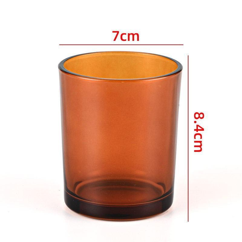 Colored Glass Aroma Candle Jar with Lid