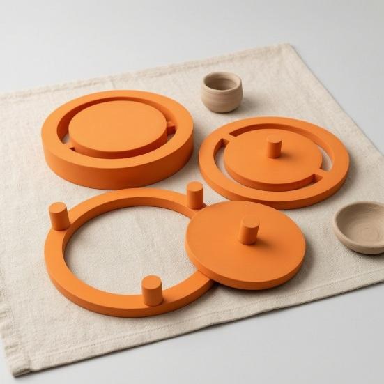 Clay Base Molding Tool 1 Set Pottery Foot Ring Tools, Maker, Aligned Template, Even Press for Bowls And Mugs, Studios,