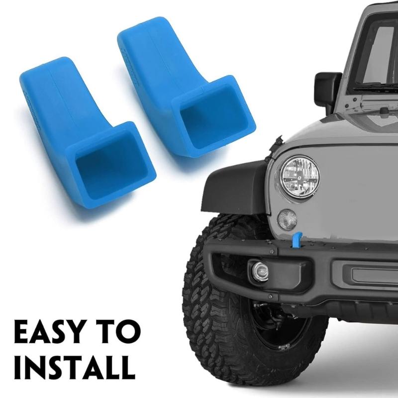 Easy Installation Rubber Protective Tow Hook Cover for 2007-2023 JK JT Models Protective Tow Hitch Cap