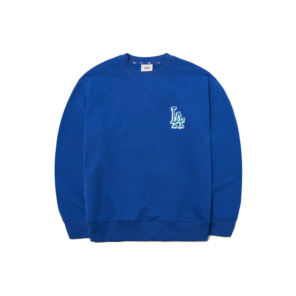 New MLB Base Logo Sweatshirts Unisex Blue 3AMTB0121-07BLD