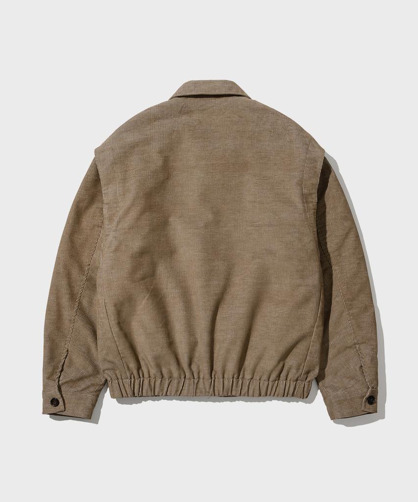 Intempomood Pigment Corduroy Bomber Jacket_Beige