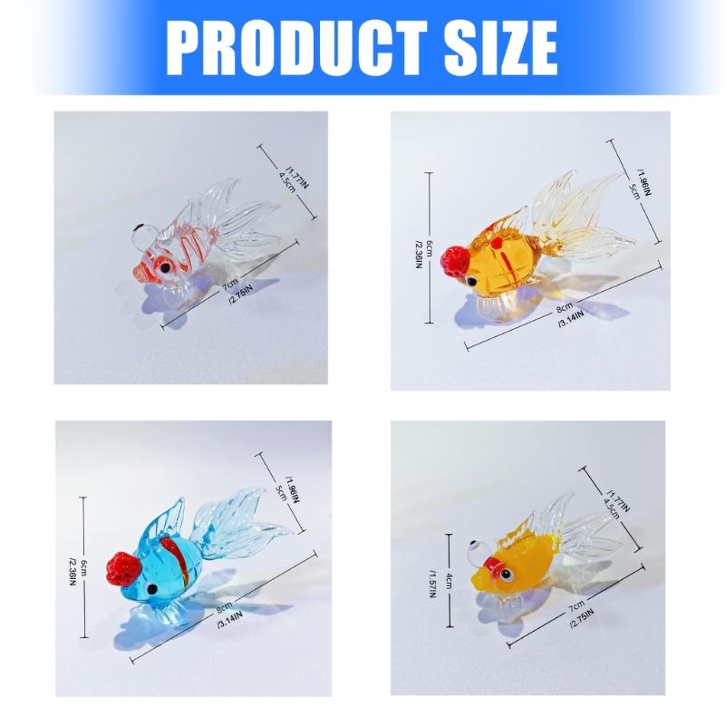 Handcrafted Glass Goldfishes Traditional Chinese Home Decoration Symbolizing Wealth And Prosperities For Elegant Space