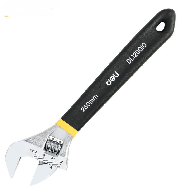 Deli Dipped Handle Adjustable Wrench 10 inch