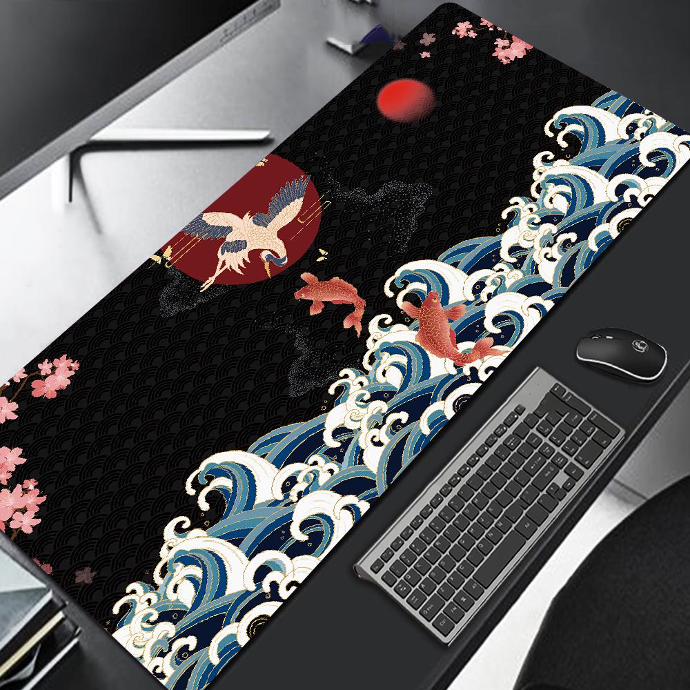 Koi Gaming Mouse Pads Large Gamer Mousepads Taichi Neutral Table Mats Computer Mousepad Company Big Desk Pad 100x50cm  Mouse Mat