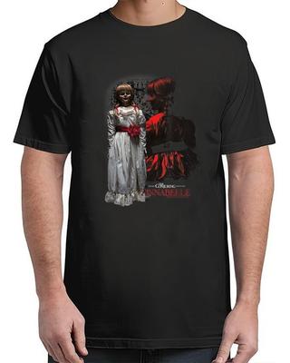 Annabelle Doll Portrait Collage Horror Movie T-Shirt Classic for Unisex S–5XL Unisex T-Shirt