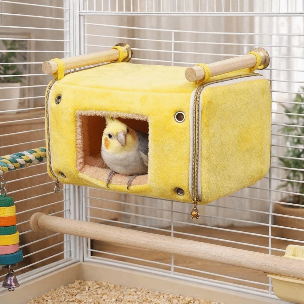 Thicken Bird Hanging Nest Soft Parrot Roosting House Birdcage Perch Hut  for Parrot Hamster