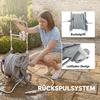 Hose Cart 45 m Hose Reel with 2 Spray Patterns, Tap Adapter Crank 2 Wheels 45 x 44 x 78 cm Gray