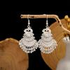 1Pair Peacock Earrings For Women Ethnic Earrings Pendientes Boho Bell Tassel Vintage Broncos Jewelry