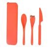Portable Wheat Straw Cutlery Set: Reusable Fork, Knife, and Spoon for Students and Travel