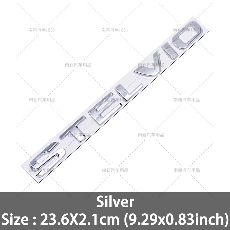 BEZO1 3D Metal Q2 Q4 Letter Badge Rear Giulia Stelvio Trunk Emblem Car Stickers For Alfa Romeo Giulia Stelvio Car Styling Accessories